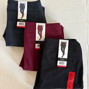 Dalia Women’s Pull-On Ponte Pants Bundle of 3